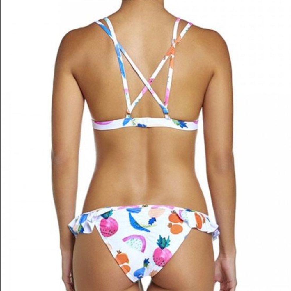 White Ruffle Fruit Bikini - Picture 2 of 5
